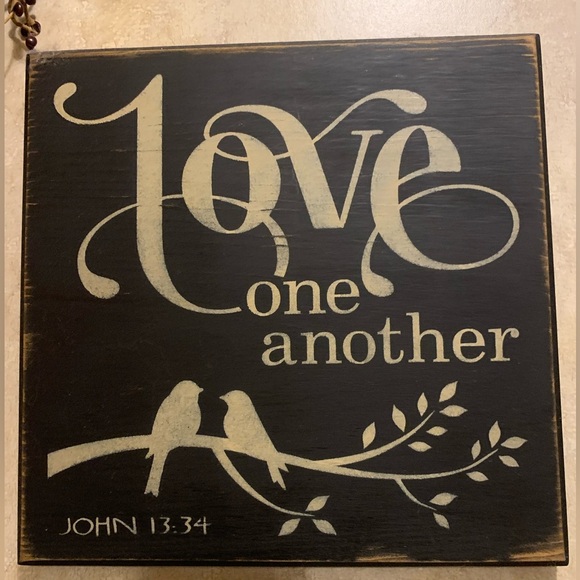 Decor lot, quote frame, star and wreath. - Picture 3 of 9